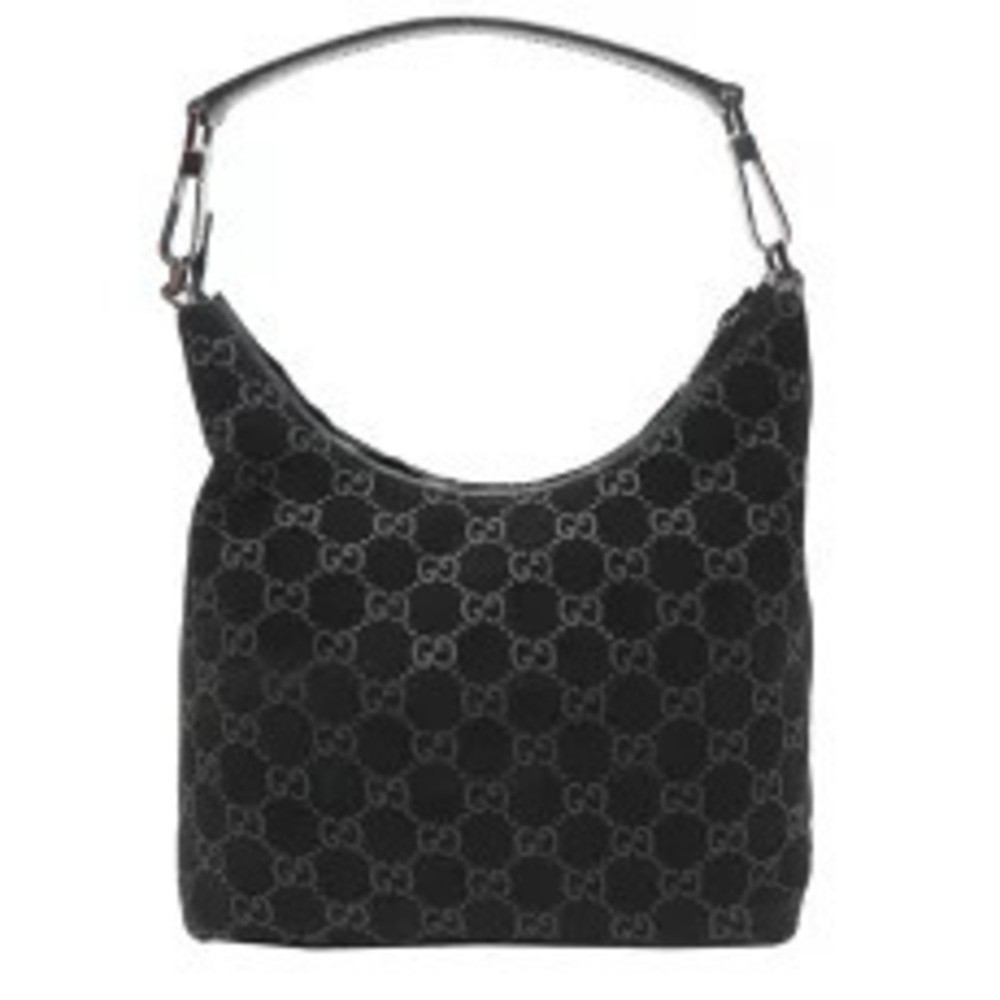 Gucci Hobo Bag Shoulder Canvas Black
